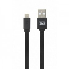 TnB Flat Micro USB Cable 30Cm - Black - Cablu