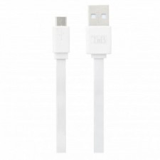 TnB Flat Micro USB Cable 30Cm - White - Cablu