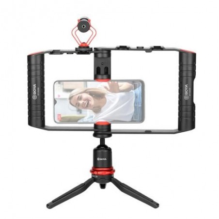 Boya BY-VG380 Vlogger Kit Cu Microfon BY-MM1, Mini Trepied + Holder, pentru Smartphone