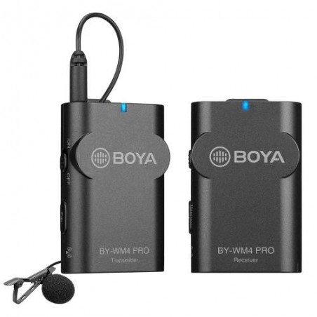 Boya BY-WM4 Pro-K1 Linie Wireless 2.4Ghz cu Microfon Lavaliera (TX+RX) DSLR & Smartphone